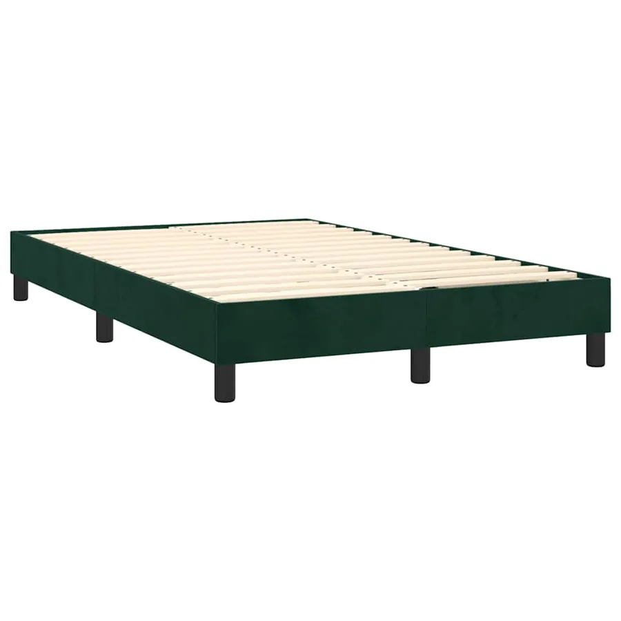 Sommier à lattes de lit et matelas Vert foncé 120x200cm Velours - 4