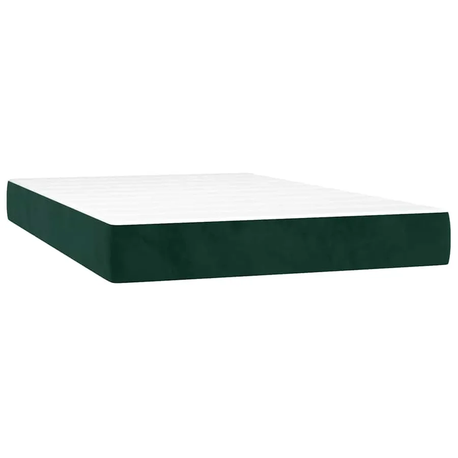 Sommier à lattes de lit et matelas Vert foncé 120x200cm Velours - 5