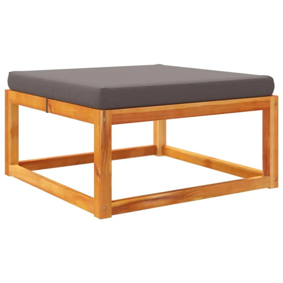 Ensemble de canapés de jardin 6 pièces avec coussins en bois d'acacia et corde - 4