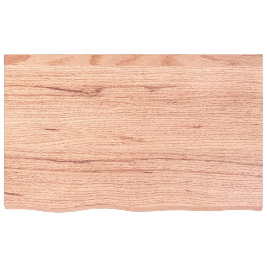 Étagère de vasque murale acier et bois de chêne massif - 8
