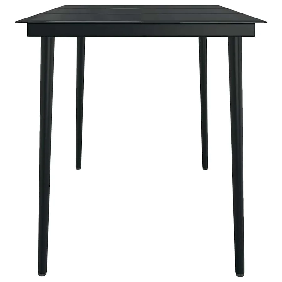 Ensemble à manger de jardin 5 pcs Marron et noir - 7