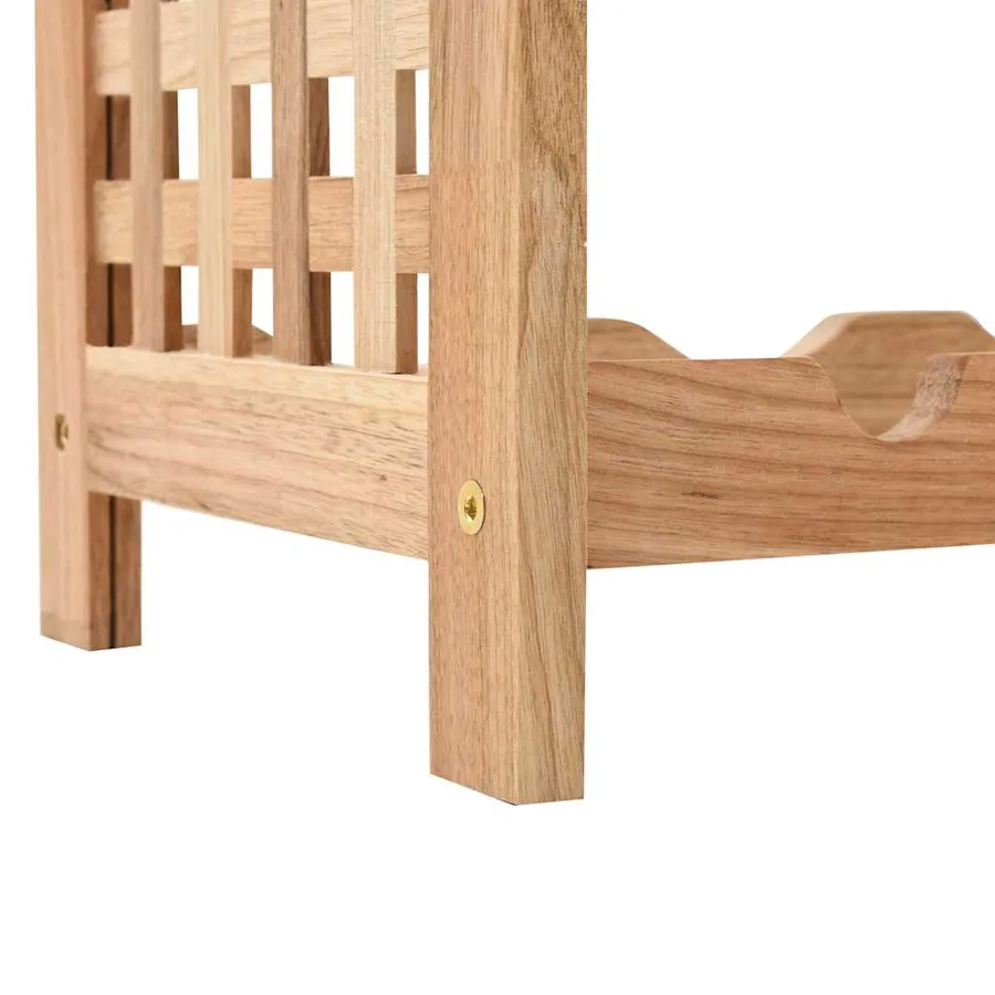 Casier à bouteilles pour 25 bouteilles Bois de noyer 63x25x73cm - 7