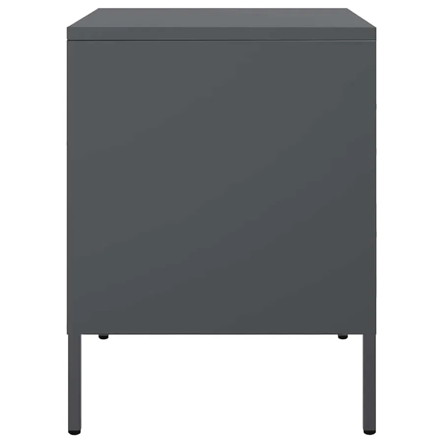 Tables de chevet 2 pcs anthracite 36x39x50,5 cm acier - 7