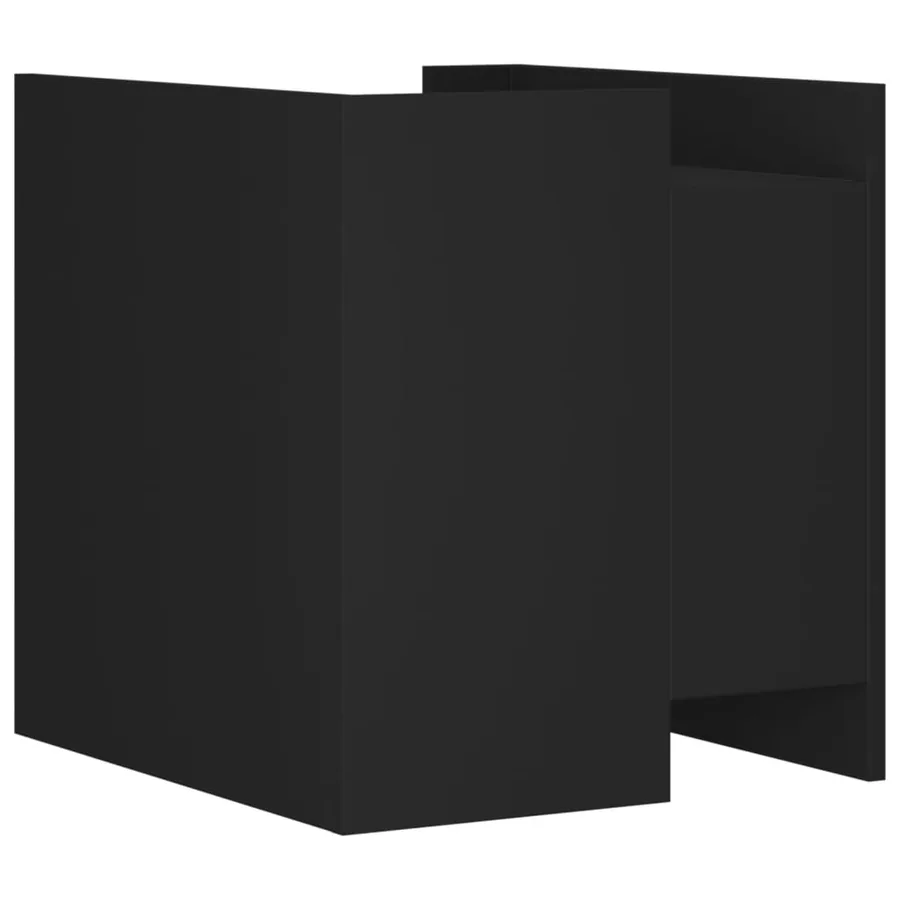 Table de chevet noir 45x50x50 cm bois d’ingénierie - 6