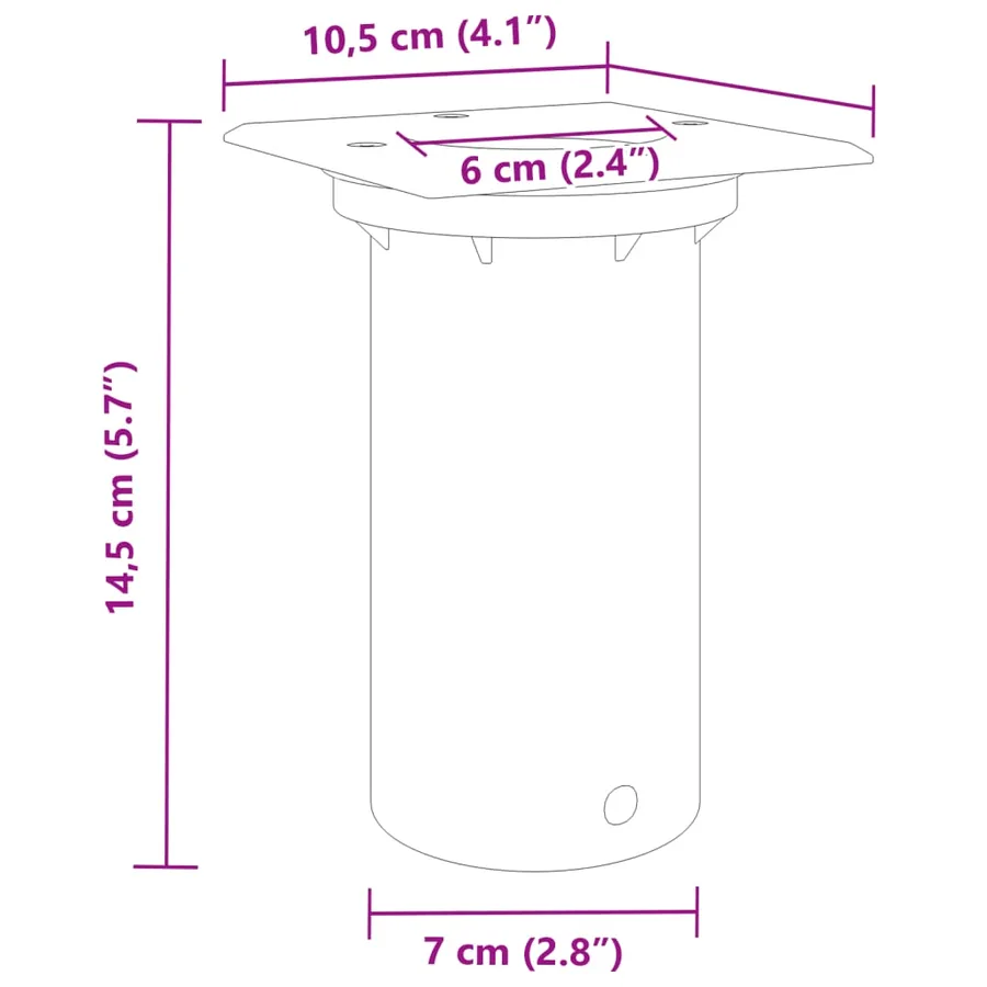 Lampes au sol d'extérieur carrée aluminium moulé sous pression - 7