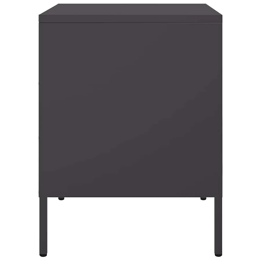 Table de chevet noir 36x39x50,5 cm acier - 7
