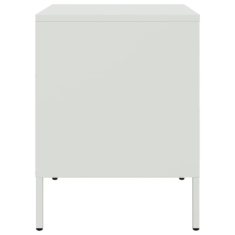 Tables de chevet 2 pcs blanc 36x39x50,5 cm acier - 7