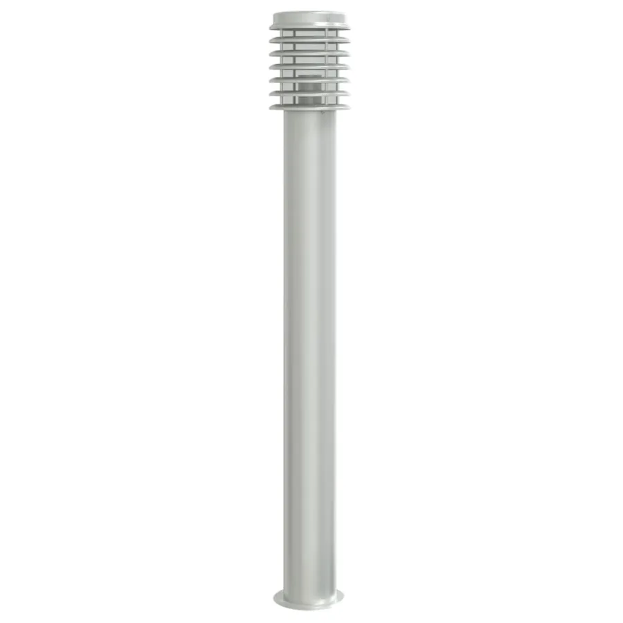Lampadaire d'extérieur argenté 110 cm acier inoxydable - 2