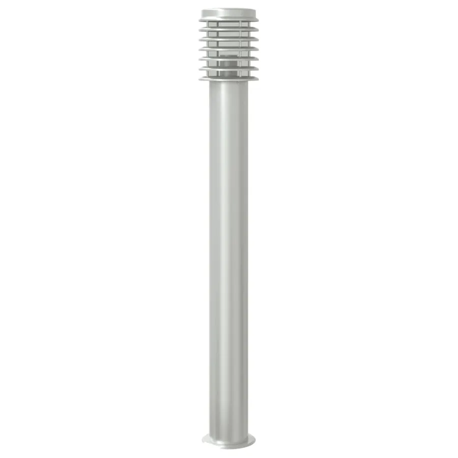 Lampadaire d'extérieur argenté 110 cm acier inoxydable - 5