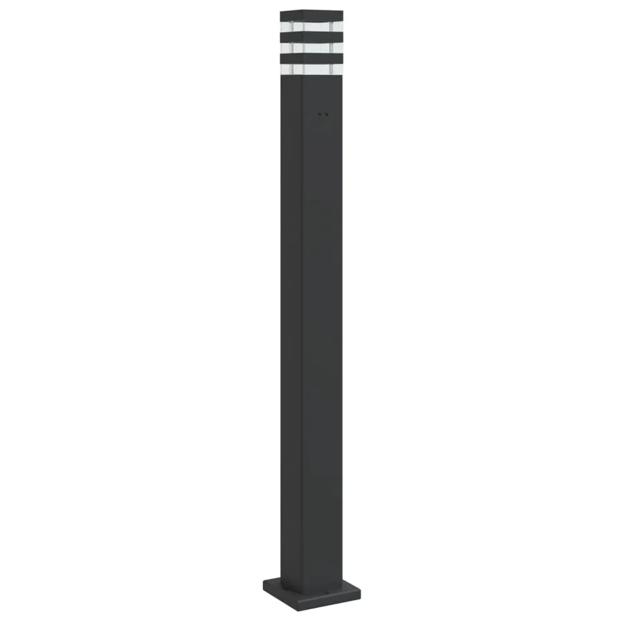Lampadaire d'extérieur avec sortie noir 110 cm aluminium - 2