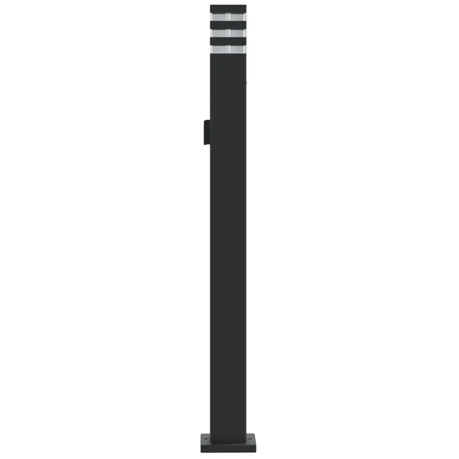 Lampadaire d'extérieur avec sortie noir 110 cm aluminium - 5