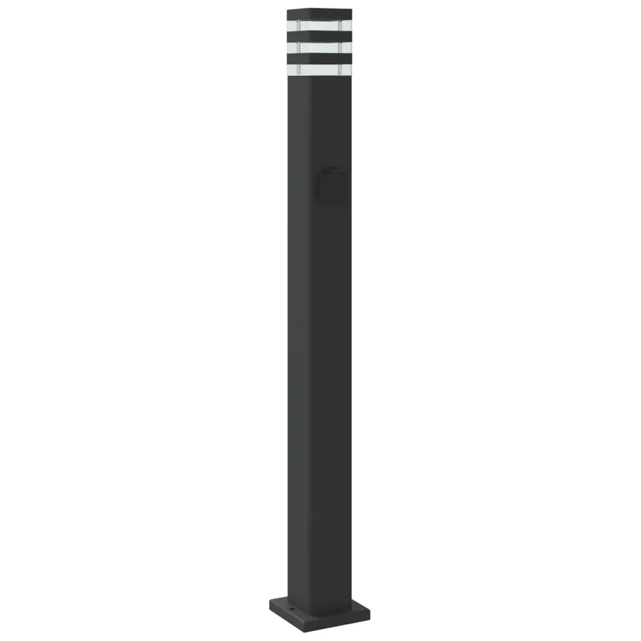 Lampadaire d'extérieur avec sortie noir 110 cm aluminium - 6