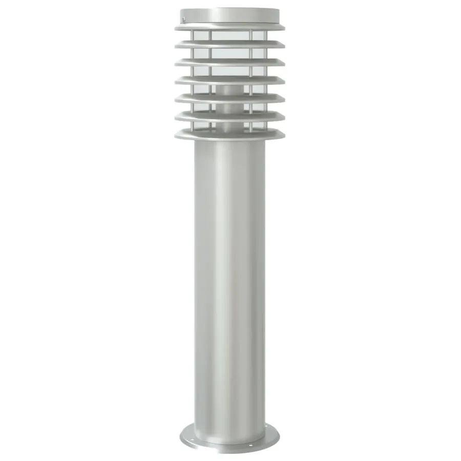 Lampadaire d'extérieur avec capteur argenté acier inoxydable - 6