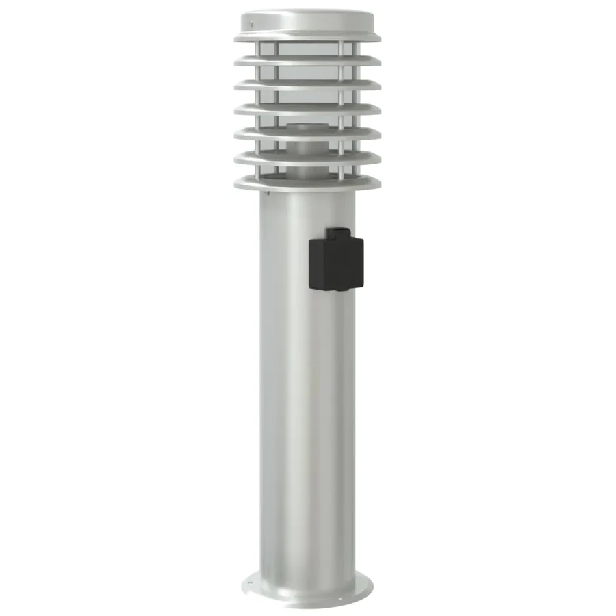Lampadaire d'extérieur et sortie argenté 60 cm acier inoxydable - 6
