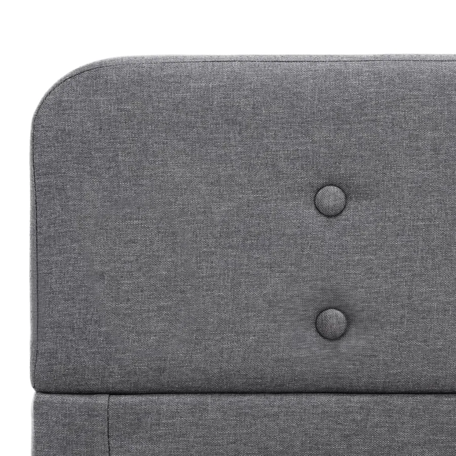 Cadre de lit sans matelas gris clair tissu 160x200 cm - 6