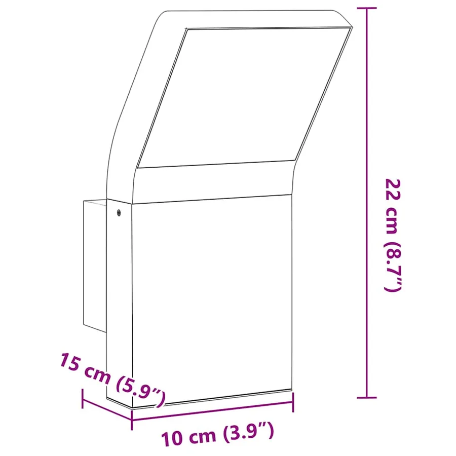 Appliques murales LED d'extérieur 2 pcs noir - 9