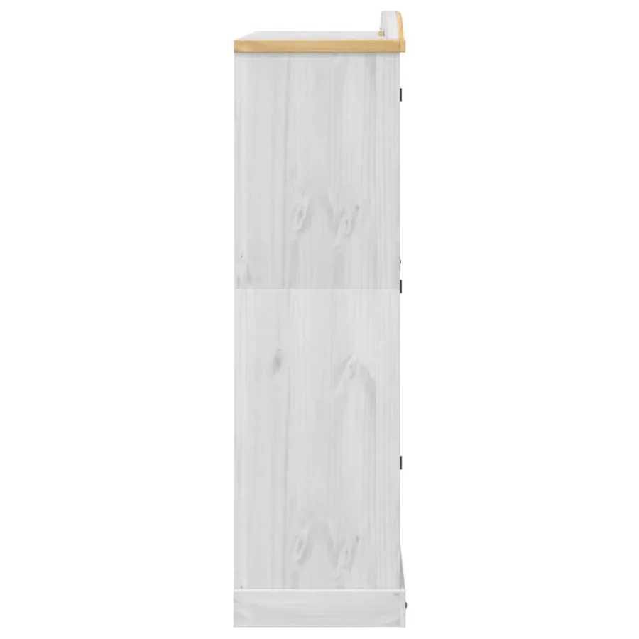 Garde-robe Corona blanc 151,5x52x186 cm bois de pin massif - 5