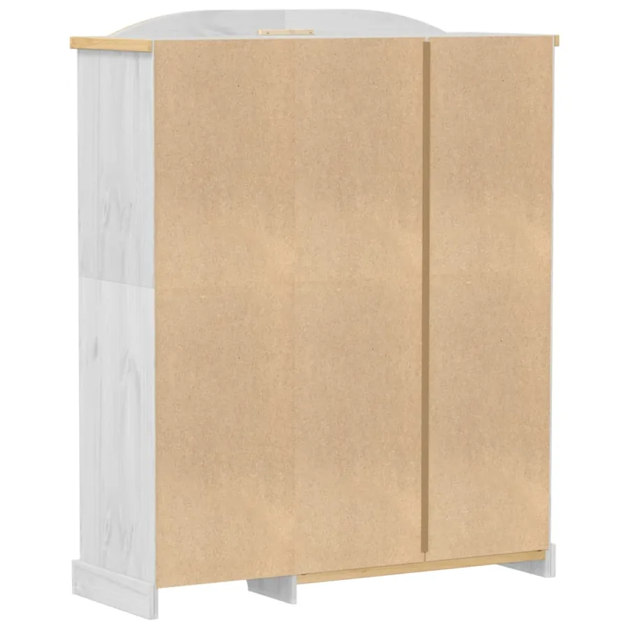 Garde-robe Corona blanc 151,5x52x186 cm bois de pin massif - 6