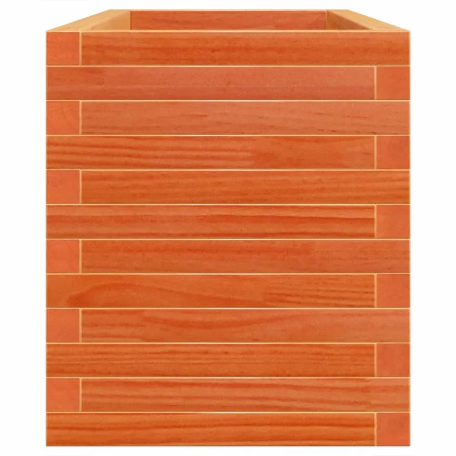 Jardinière cire marron 110x40x46 cm bois de pin massif - 6