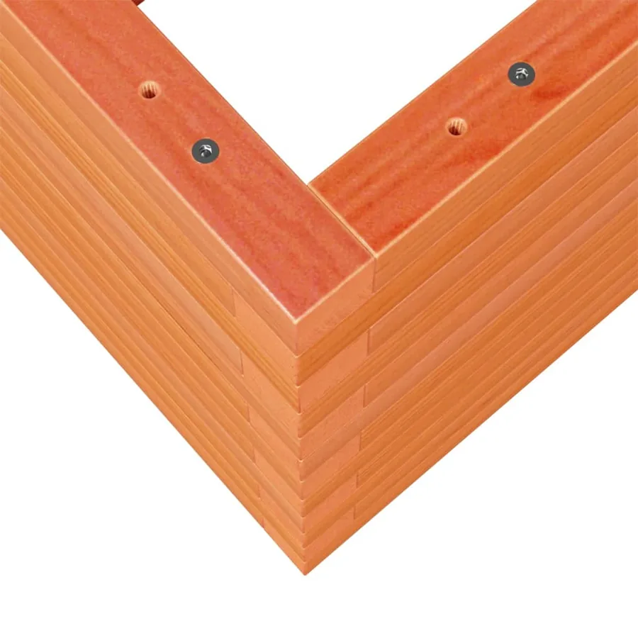 Jardinière cire marron 110x40x46 cm bois de pin massif - 8