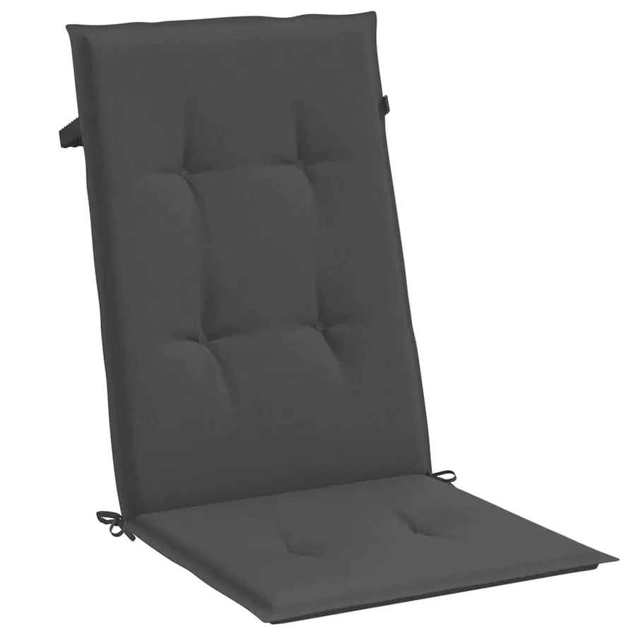 Coussins de chaise à dossier haut lot de 6 anthracite mélangé - 5