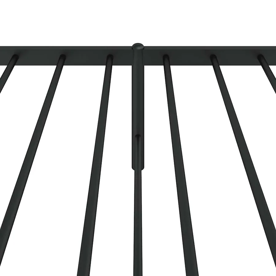Cadre de lit métal sans matelas avec tête de lit noir 100x200cm - 9
