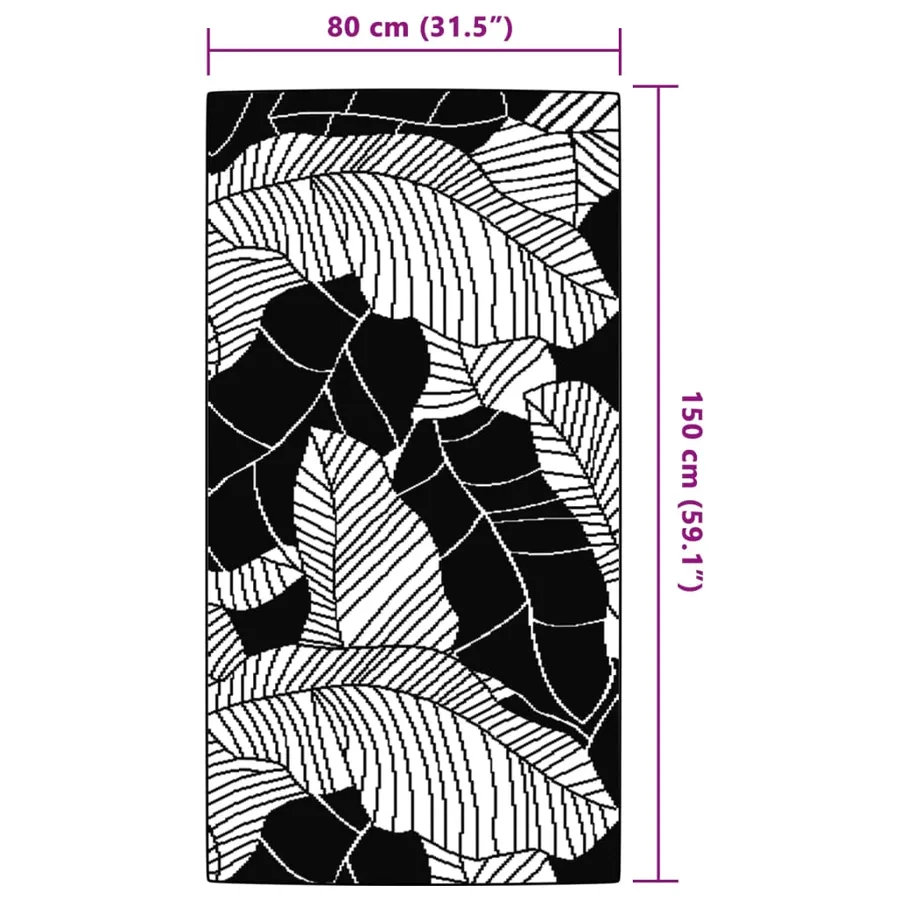 Tapis d'extérieur ARAKIL vert 80x150 cm PP - 6