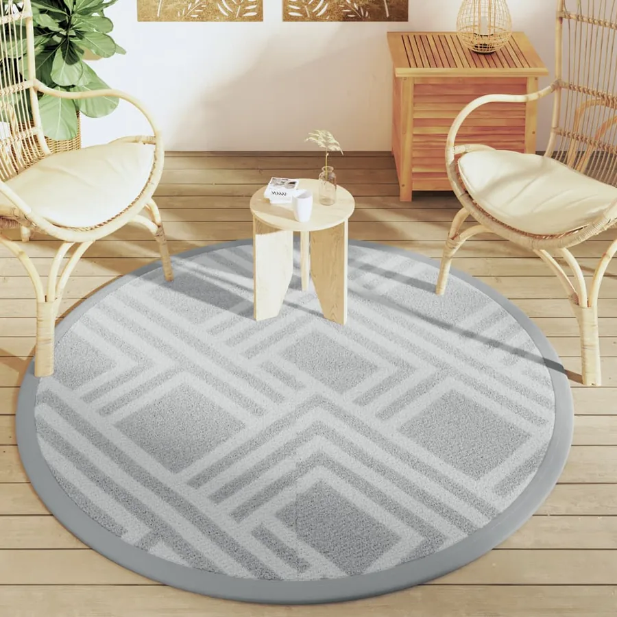 Tapis d'extérieur ARAKIL gris Ø160 cm PP - 3