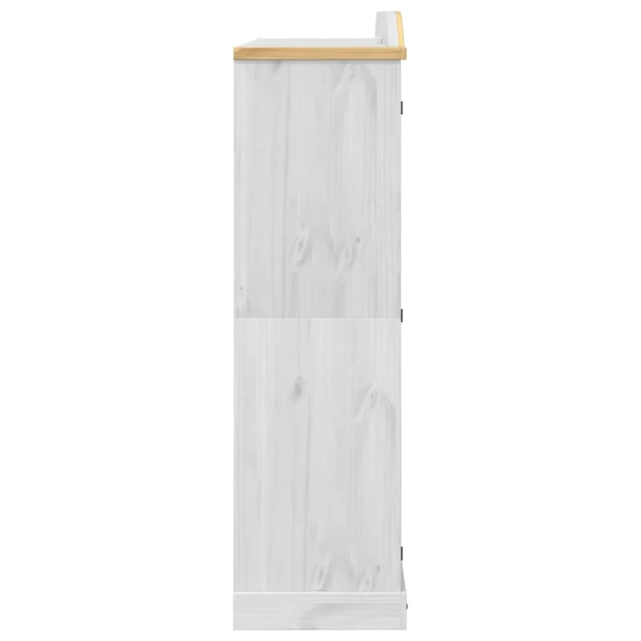 Garde-robe Corona blanc 194x52x186 cm bois de pin massif - 5