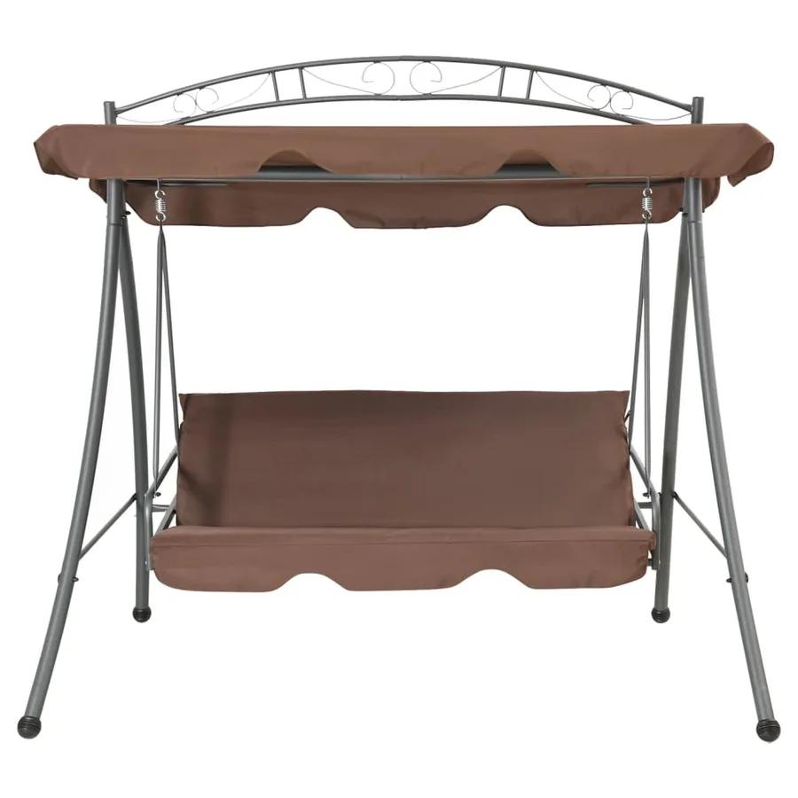 Balancelle convertible d'extérieur avec auvent Café - 2
