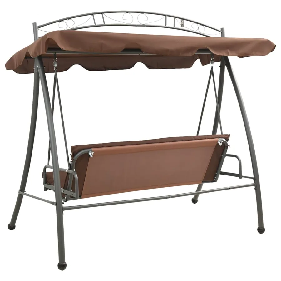 Balancelle convertible d'extérieur avec auvent Café - 4