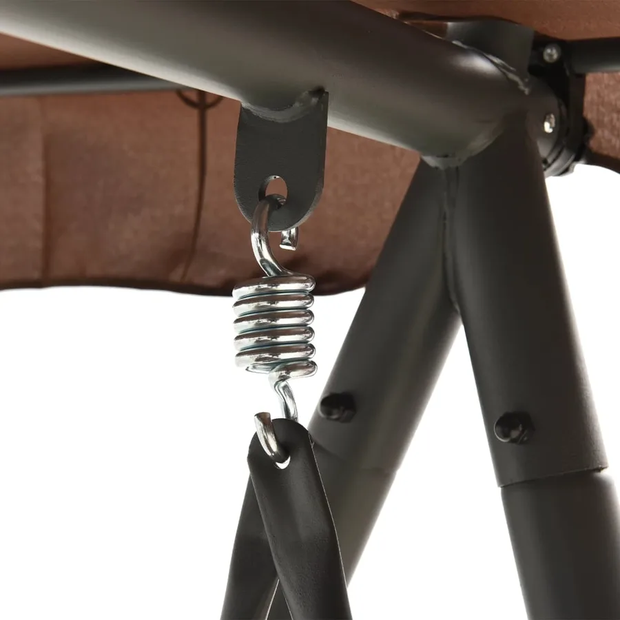 Balancelle convertible d'extérieur avec auvent Café - 5
