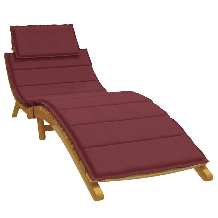 Coussin de chaise longue rouge bordeaux mélangé 186x58x4 cm