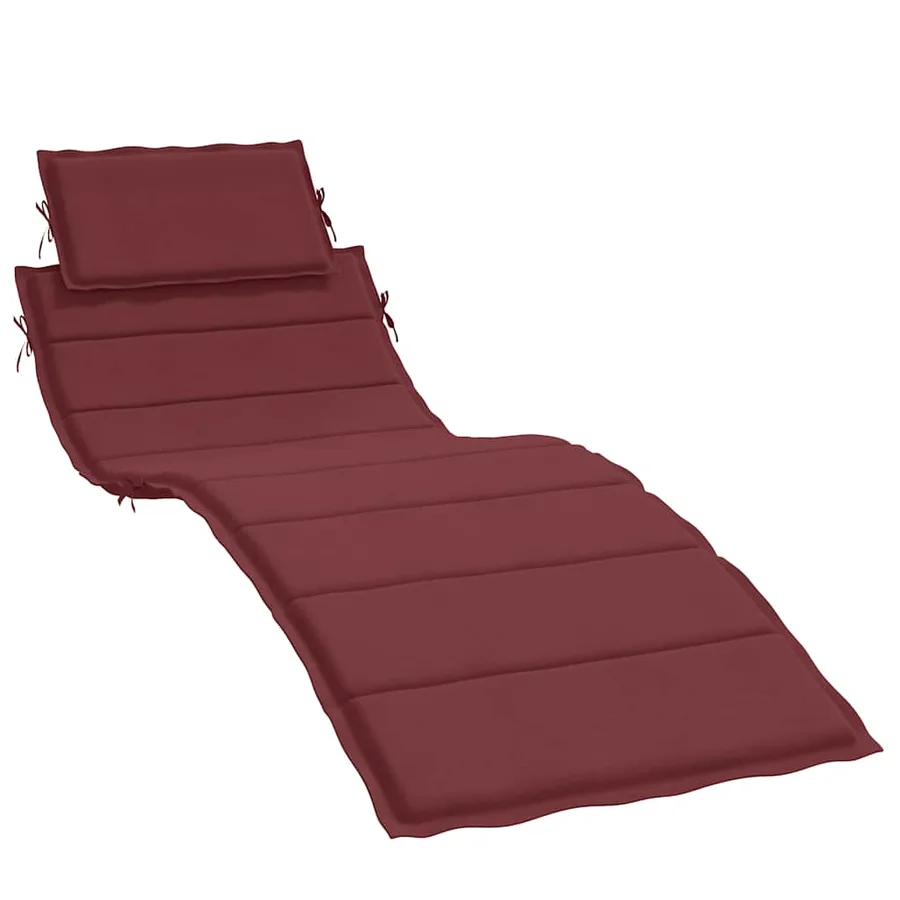 Coussin de chaise longue rouge bordeaux mélangé 186x58x4 cm - 2