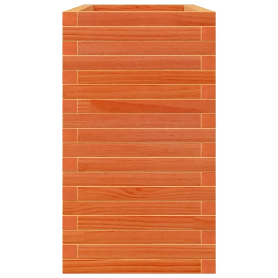 Jardinière cire marron 90x40x68,5 cm bois de pin massif - 6