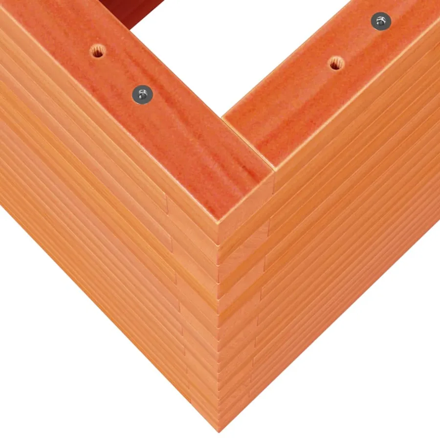 Jardinière cire marron 90x40x68,5 cm bois de pin massif - 8