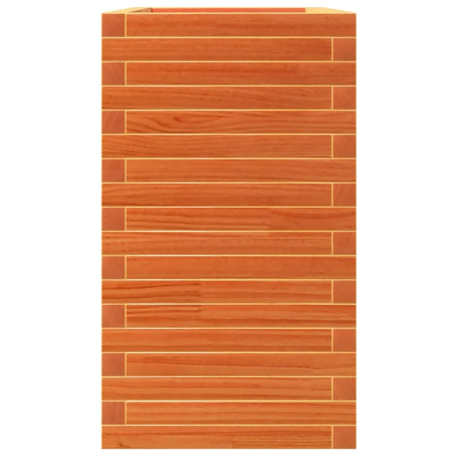 Jardinière cire marron 90x40x72,5 cm bois de pin massif - 6