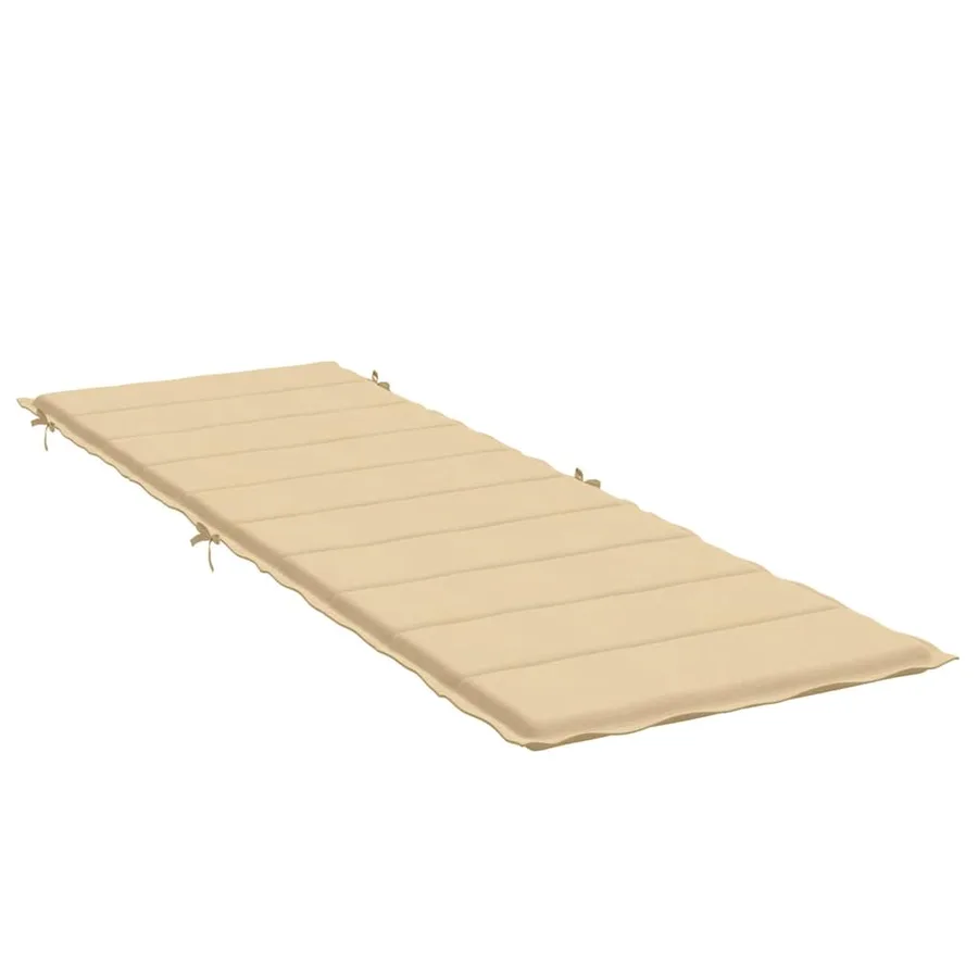 Coussin de chaise longue beige mélangé 186x58x4 cm tissu - 4