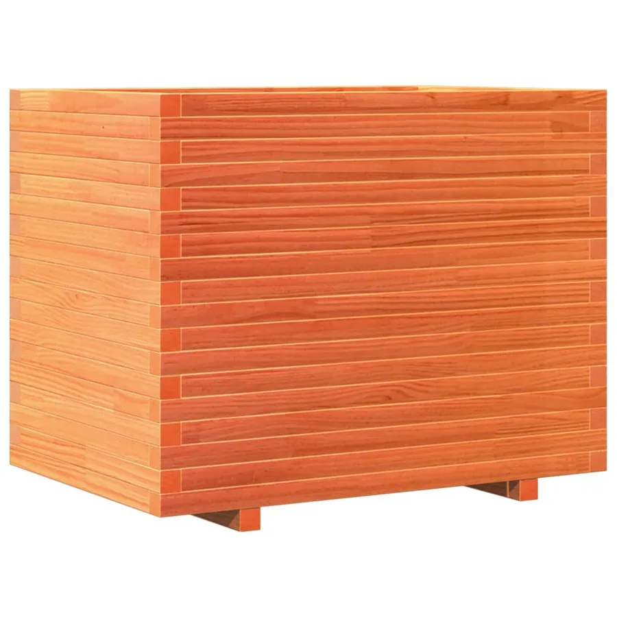 Jardinière cire marron 90x60x72,5 cm bois de pin massif - 2