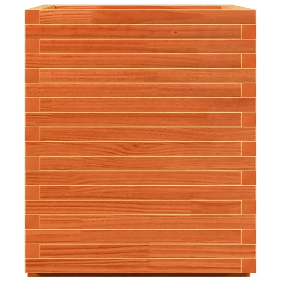 Jardinière cire marron 90x60x72,5 cm bois de pin massif - 6