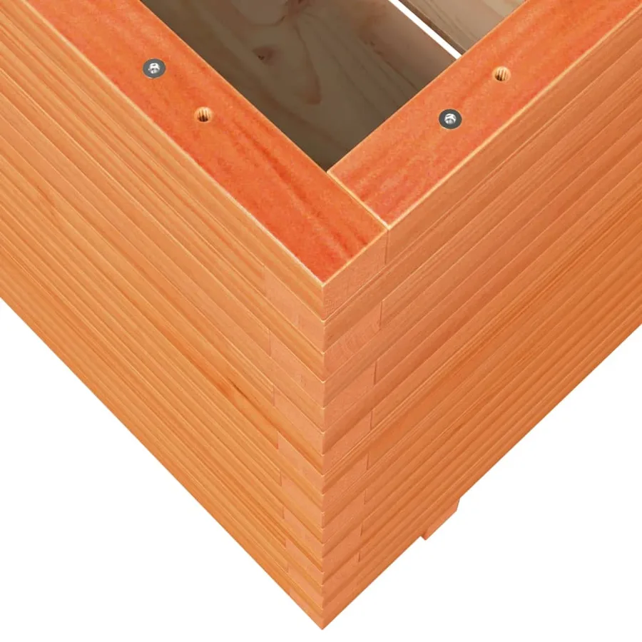 Jardinière cire marron 90x60x72,5 cm bois de pin massif - 8