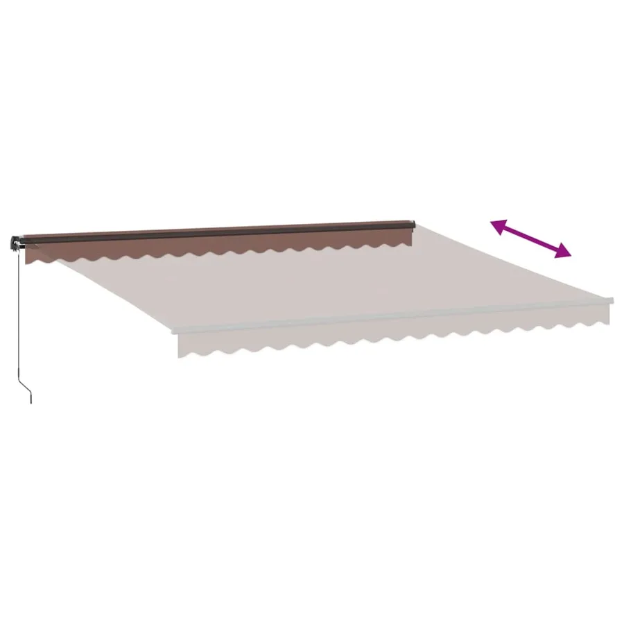 Auvent manuel rétractable marron 450x350 cm - 5