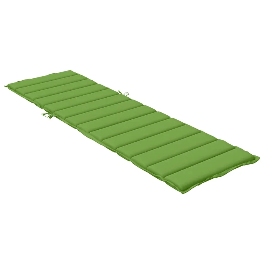 Coussin de chaise longue vert mélangé 200x60x4 cm tissu - 4