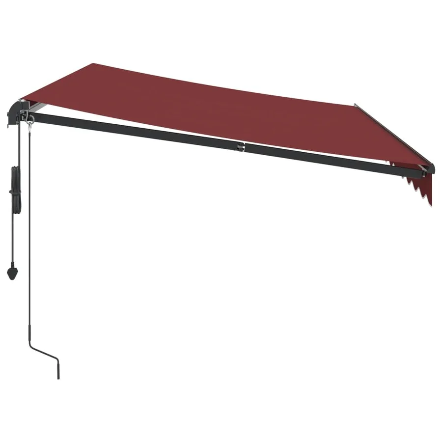 Auvent rétractable automatique avec LED bordeaux 350x250 cm - 5