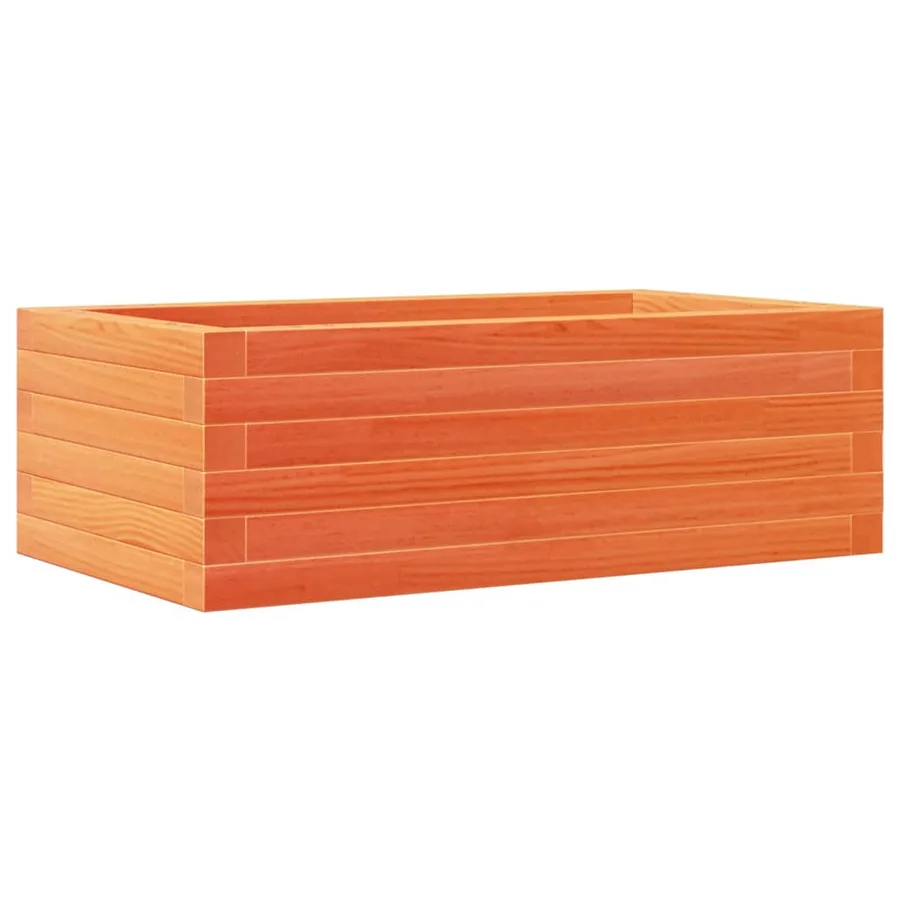 Jardinière cire marron 70x40x23 cm bois de pin massif - 2