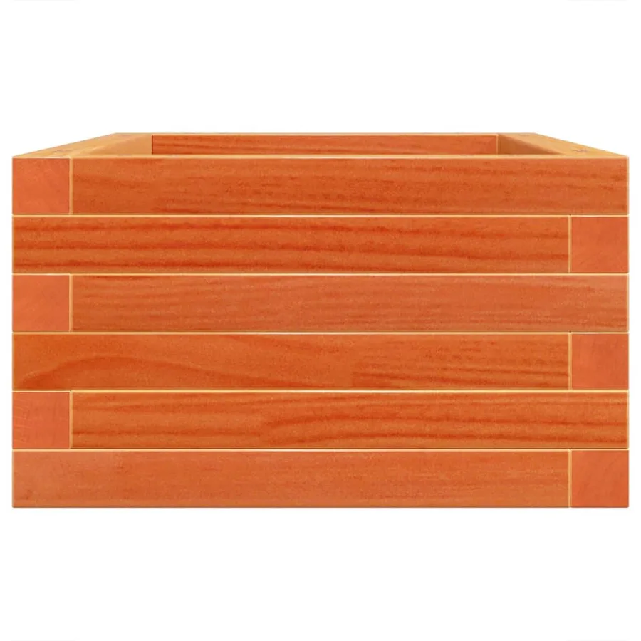 Jardinière cire marron 70x40x23 cm bois de pin massif - 6