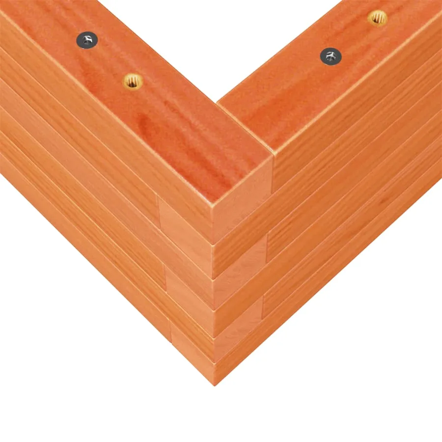 Jardinière cire marron 70x40x23 cm bois de pin massif - 8