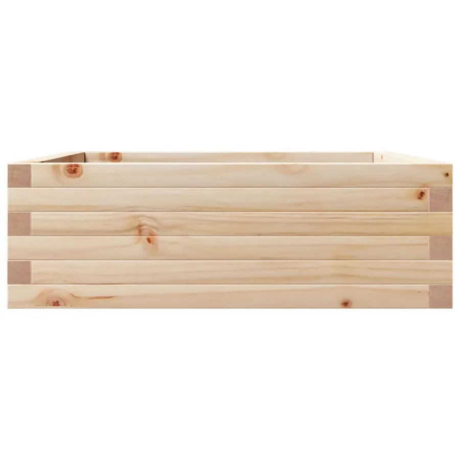 Jardinière 70x70x23 cm bois de pin massif - 5