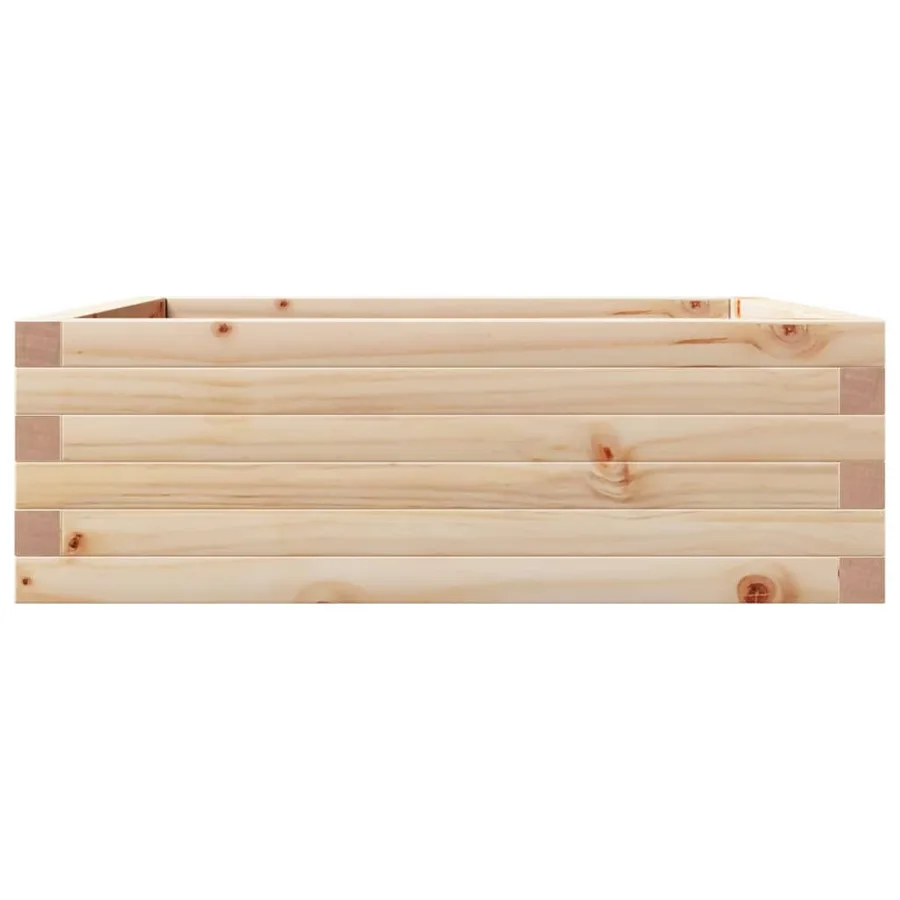 Jardinière 70x70x23 cm bois de pin massif - 6