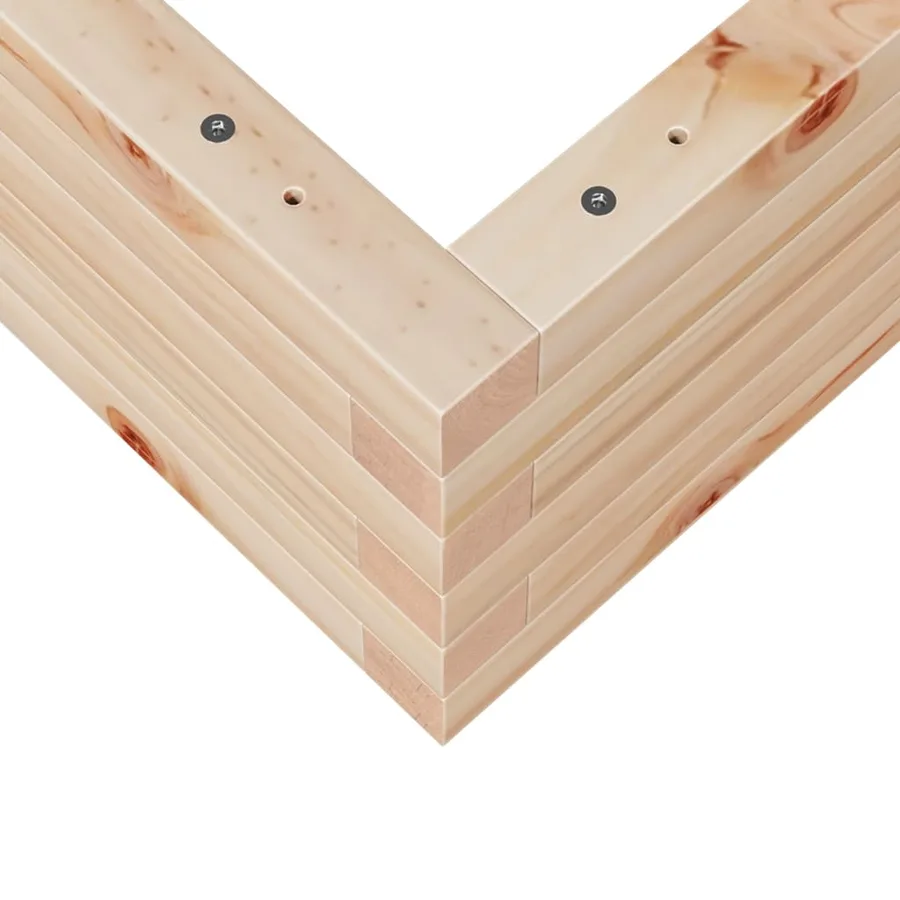 Jardinière 70x70x23 cm bois de pin massif - 8